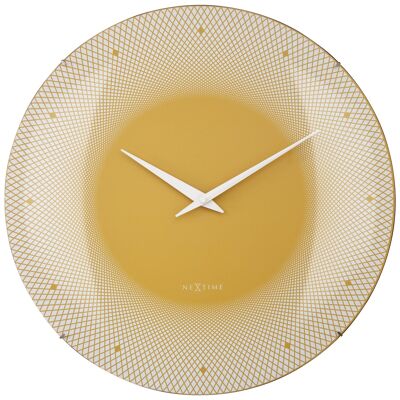 Reloj de pared grande 50 cm Lente de vidrio abovedado - Silencioso - Vidrio - "Deep 50"