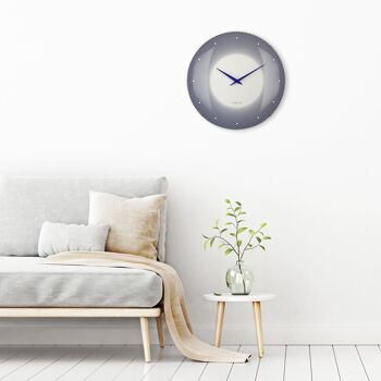 Grande Horloge Murale Lentille en Verre Bombée 50cm - Silencieuse - Verre - "Deep 50" 18