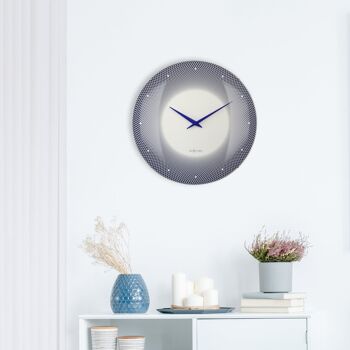 Grande Horloge Murale Lentille en Verre Bombée 50cm - Silencieuse - Verre - "Deep 50" 21