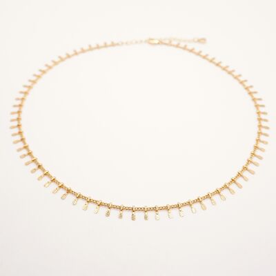 Louise necklace: fine chain and golden tassels