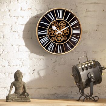Horloge Moving Gear - Grande Horloge Murale - 50cm - "William" 3