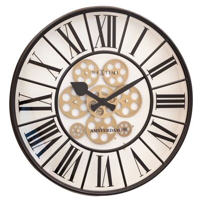 Moving Gear Clock - Grande Horloge Murale - 50cm - "William"