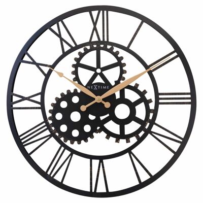 Horloge Murale Romaine - 50cm - Silencieuse - Grande - Métal - "Birmingham"