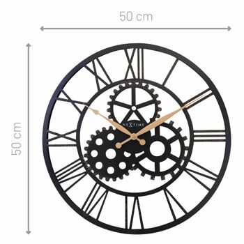 Horloge Murale Romaine - 50cm - Silencieuse - Grande - Métal - "Birmingham" 7