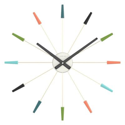 Reloj de Pared Silencioso - Vintage - 58cm - Acero Inoxidable - 'Plug Inn'