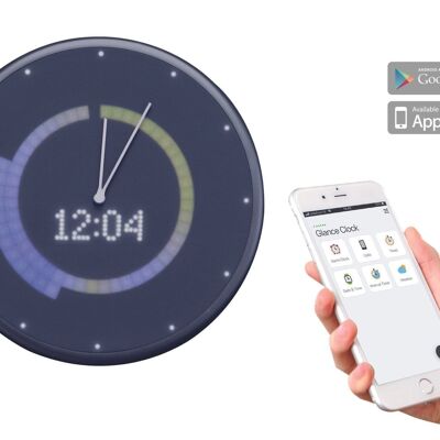 Smart Wall clock - Glance Clock - Graphite