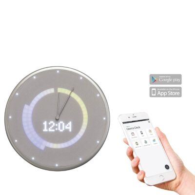 Smart Wall Clock - Glance Clock - Silver Grey