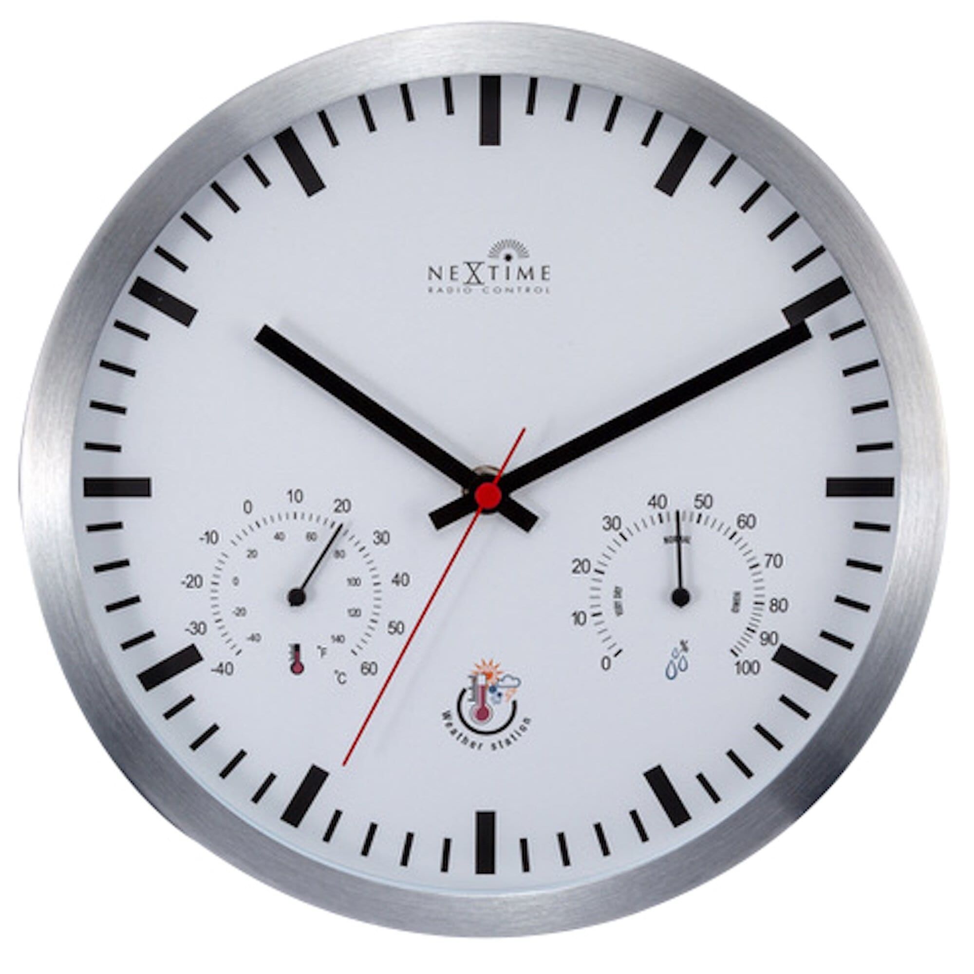 Orologio da stazione con stazione meteorologica - 25cm - Radiocomandato