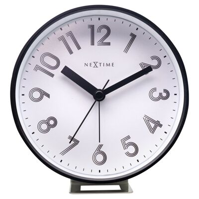 Table Alarm Clock 12.5x13x5.5cm - Silent - Light function - Plastic "Reflect"