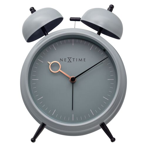 Table Alarm Clock 15x18x7cm - Silent -   Light function -  Metal "Golden Hour"