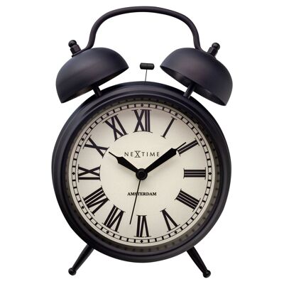 Table Alarm Clock 15x21x7cm - Silent - Light function - Metal "Table Amsterdam"