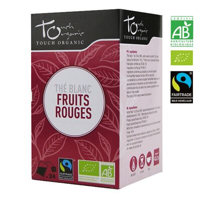 TOUCH ORGANIC - TÉ BLANCO CON FRUTOS ROJOS - 24 bolsitas