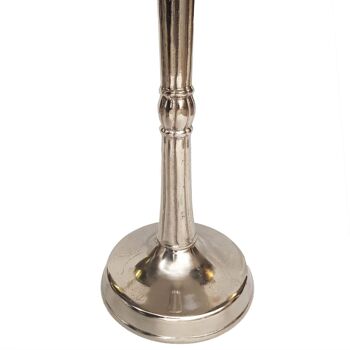 Table d'appoint métal ronde ø 44x52 cm table décorative Adlon argent ou or avec pied central design aluminium 5