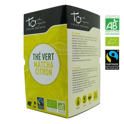 TOUCH ORGANIC - ORGANIC LEMON MATCHA GREEN TEA - 24 teabags