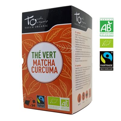 TOUCH ORGANIC - THÉ VERT MATCHA CURCUMA BIO - 24 sachets