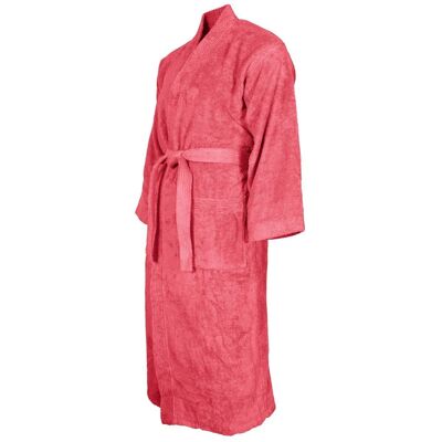 Peignoir de bain mixte 420gr/m² LUXURY KIMONO Framboise