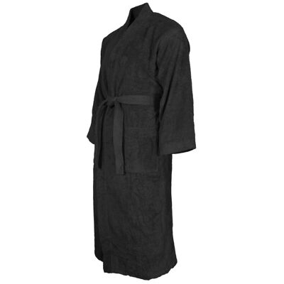 Peignoir de bain mixte 420gr/m² LUXURY KIMONO Noir