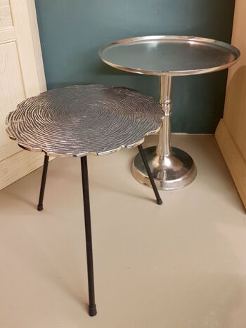 Table d'appoint décorative en métal Hilton ø 35 x H 46 cm ronde en aluminium avec structure argentée ou dorée 7