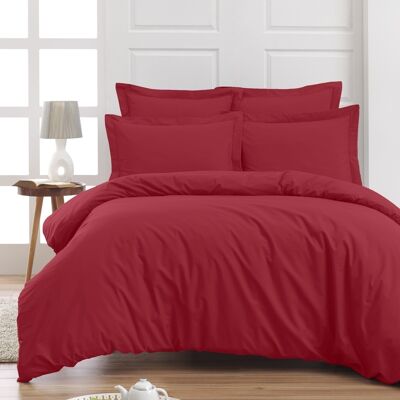 Drap housse en percale de coton bonnet 30cm SOFT PERCALE Cardinal