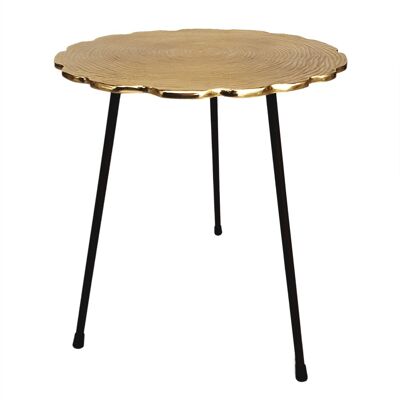 Tavolino tavolino decorativo in metallo Hilton ø 35 x H 46 cm rotondo in alluminio con struttura argento o oro