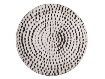 Table d'appoint métal ø 40 x 45 cm table décorative ronde Tunis aluminium martelé argent ou or 8