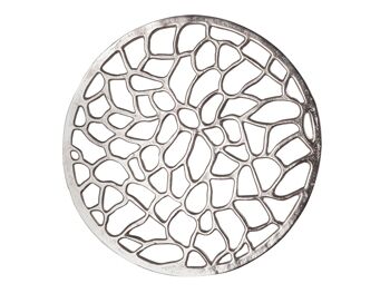 Table d'appoint métal table décorative ø 40 x 46 cm ronde Agadir argent ou or aluminium design corail 5
