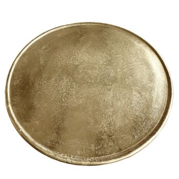 Table d'appoint décorative en métal ø 41 x 48 cm ronde Cairo argent ou or aluminium oriental 6