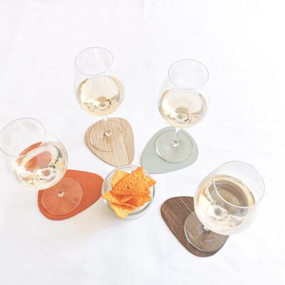 Provençal PEBBLE coasters - set of 4