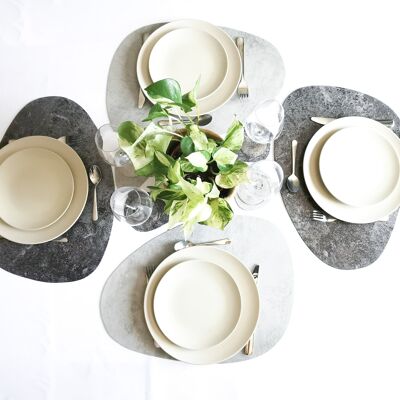 PEBBLE concrete placemats - set of 4