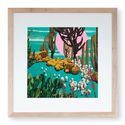 Kunstdruck „Cactus Garden Series No.1“ 30 x 30 cm