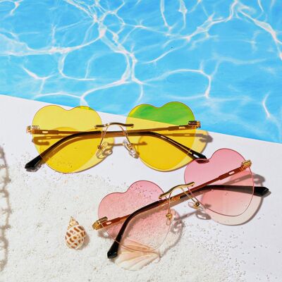 Heart Frame Beach Tinted Sunglasses