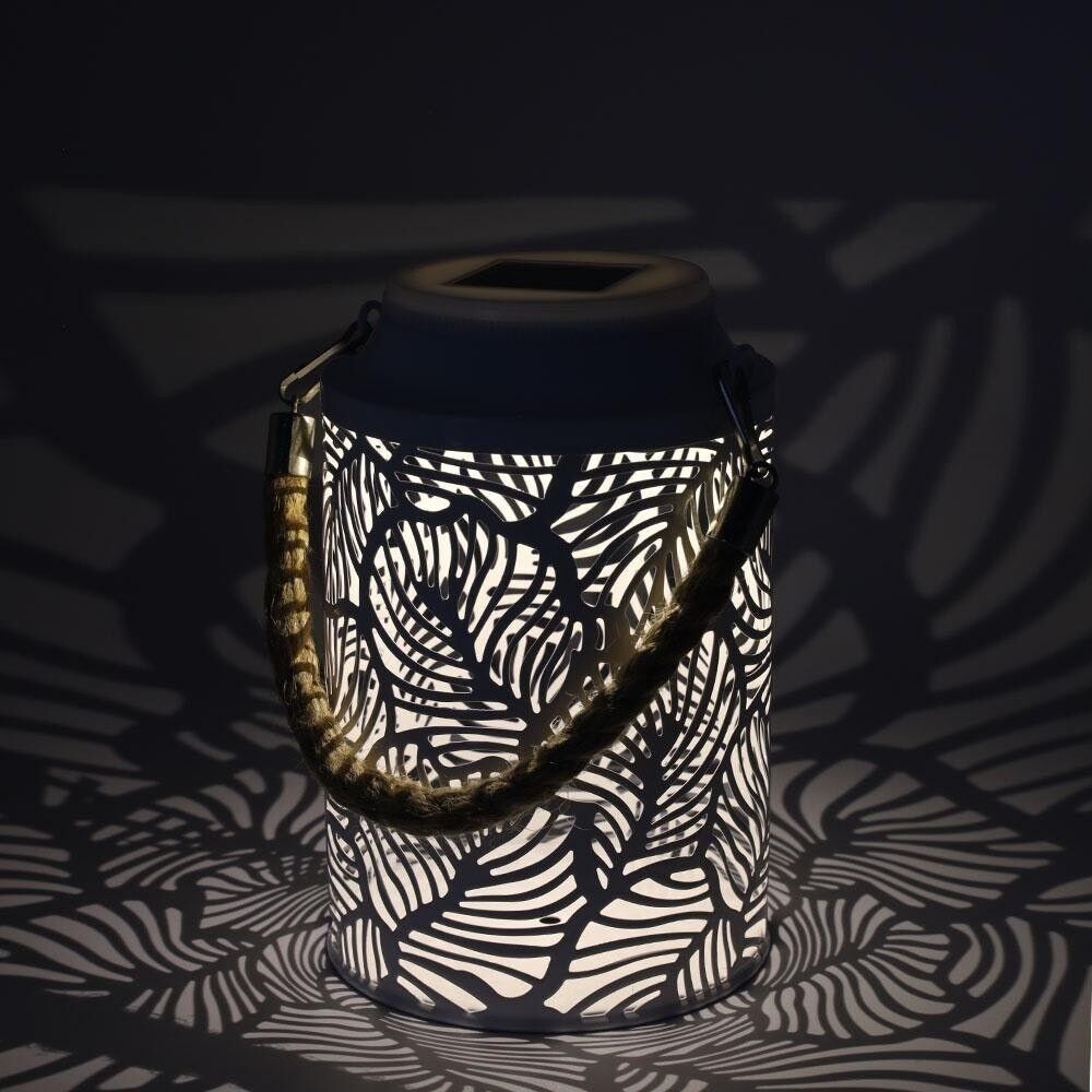 Mini lanterna solare in metallo bianco LED MINI ARCOBALENO H17cm