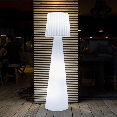 White LED wired floor lamp LADY H150cm E27 base