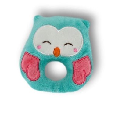 Soft toy owl with rattle Soft toy - cuddly toy