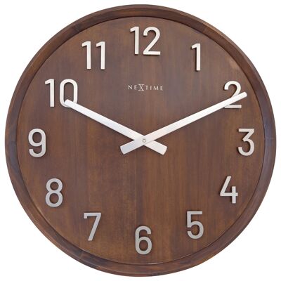 Large Wall clock 50cm-Silent-Wood/Metal- "Precious"