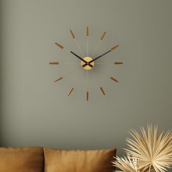 Grande Horloge Murale 58cm-Silencieuse-Bois/Inox- "Plug-Inn" 7