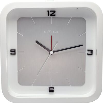 Horloge de table - 20 x 20 x 6 cm - Bois - 'Square Alarm'
