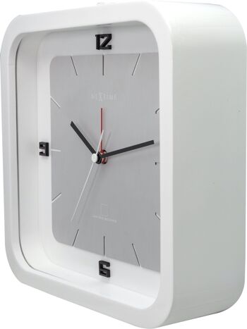 Horloge de table - 20 x 20 x 6 cm - Bois - 'Square Alarm' 4