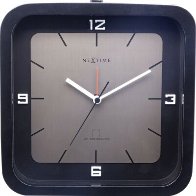 Horloge de table - 20 x 20 x 6 cm - Bois - 'Square Alarm'