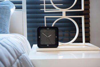 Horloge de table - 20 x 20 x 6 cm - Bois - 'Square Alarm' 9