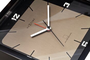 Horloge de table - 20 x 20 x 6 cm - Bois - 'Square Alarm' 10