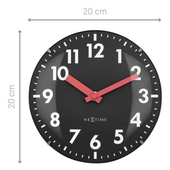 Horloge de table/murale 20cm - Lentille en verre bombée - Silencieuse - Verre - "Duomo Mini" 3