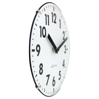 Horloge de table/murale 20cm - Lentille en verre bombée - Silencieuse - Verre - "Duomo Mini" 21