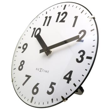 Horloge de table/murale 20cm - Lentille en verre bombée - Silencieuse - Verre - "Duomo Mini" 27