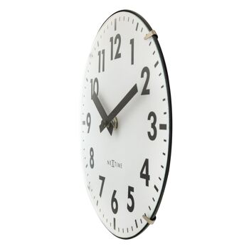 Horloge de table/murale 20cm - Lentille en verre bombée - Silencieuse - Verre - "Duomo Mini" 28