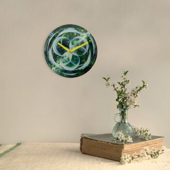 Horloge de Table/Murale 20cm - Silencieuse - Verre Trempé - "Cosmo Table" 20
