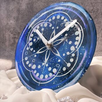 Horloge de Table/Murale 20cm - Silencieuse - Verre Trempé - "Cosmo Table" 34