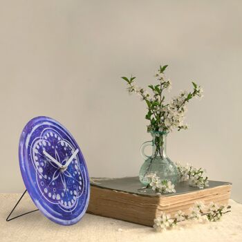 Horloge de Table/Murale 20cm - Silencieuse - Verre Trempé - "Cosmo Table" 39