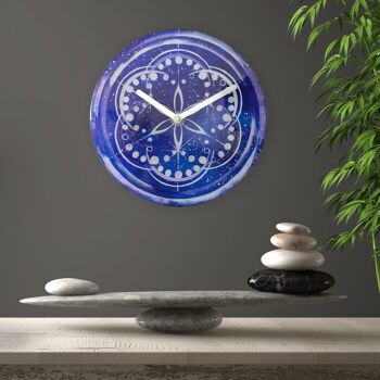 Horloge de Table/Murale 20cm - Silencieuse - Verre Trempé - "Cosmo Table" 40