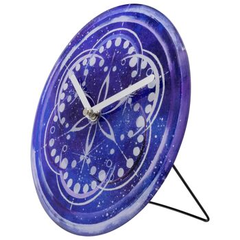 Horloge de Table/Murale 20cm - Silencieuse - Verre Trempé - "Cosmo Table" 44